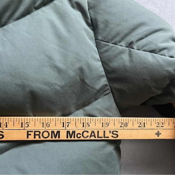 Aritzia Wilfred The Duvet Puffer Long Goose Down Coat Olive Green Size S - Picture 7 of 14